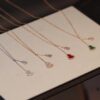 692fd7bf99f2d84055c8ab7d Kirin New Double Gourd Necklace, Lucky Jewelry with Carnelian and Diamond Accents