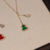 692fd7c199f2d84055c8ab81 Kirin New Double Gourd Necklace, Lucky Jewelry with Carnelian and Diamond Accents