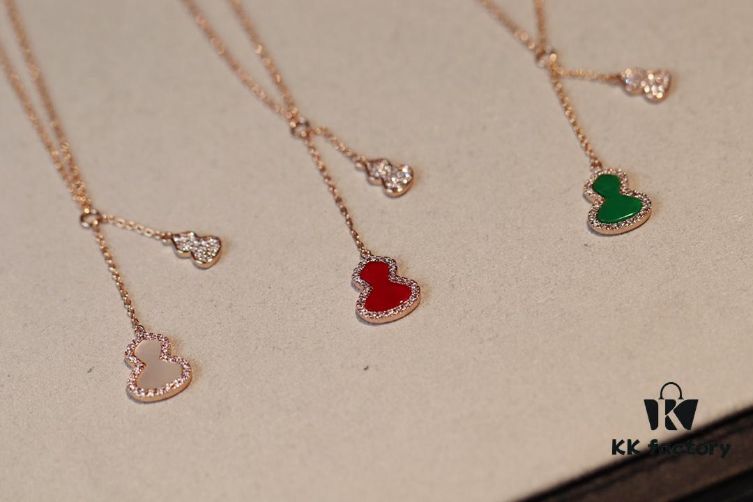 692fd7c199f2d84055c8ab83 Kirin New Double Gourd Necklace, Lucky Jewelry with Carnelian and Diamond Accents