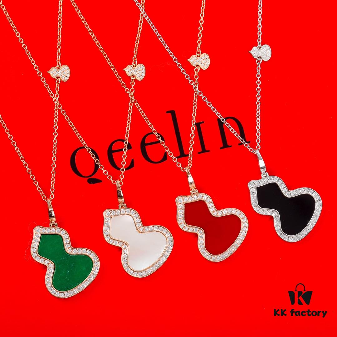 692fd7d499f2d84055c8aba7 Double Gourd Necklace Qeeli@ Kirin Gourd Jewelry Combines Chinese Elements with Modern Design, Red Agate in Gourd Shape Resembling Vibrant Red Leaves and Blooming Flowers