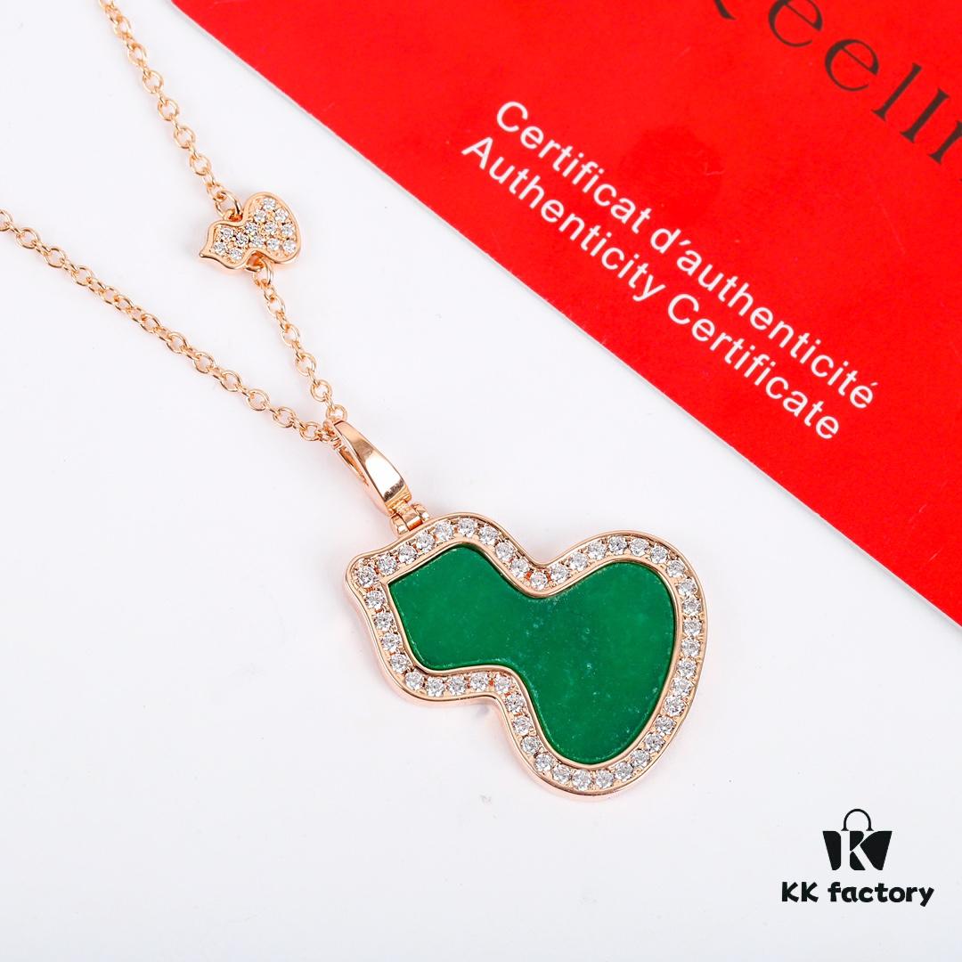 692fd7d599f2d84055c8aba9 Double Gourd Necklace Qeeli@ Kirin Gourd Jewelry Combines Chinese Elements with Modern Design, Red Agate in Gourd Shape Resembling Vibrant Red Leaves and Blooming Flowers