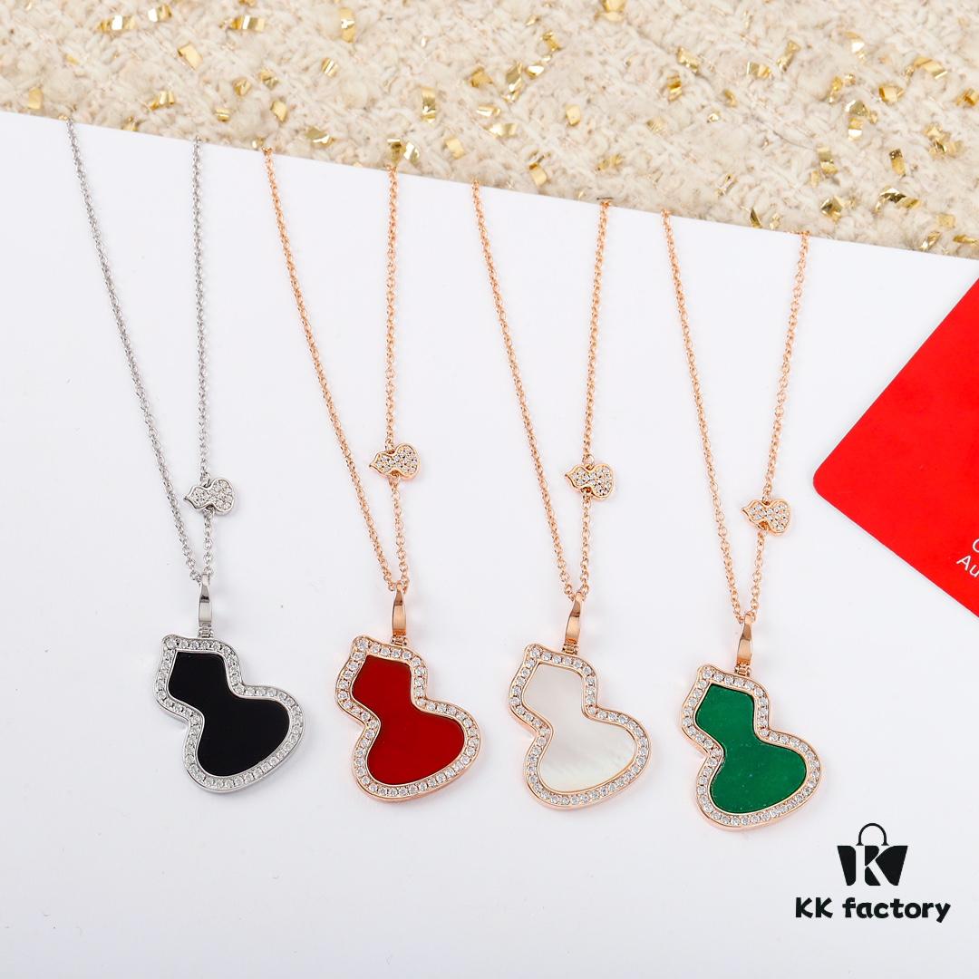 692fd7d599f2d84055c8abaa Double Gourd Necklace Qeeli@ Kirin Gourd Jewelry Combines Chinese Elements with Modern Design, Red Agate in Gourd Shape Resembling Vibrant Red Leaves and Blooming Flowers