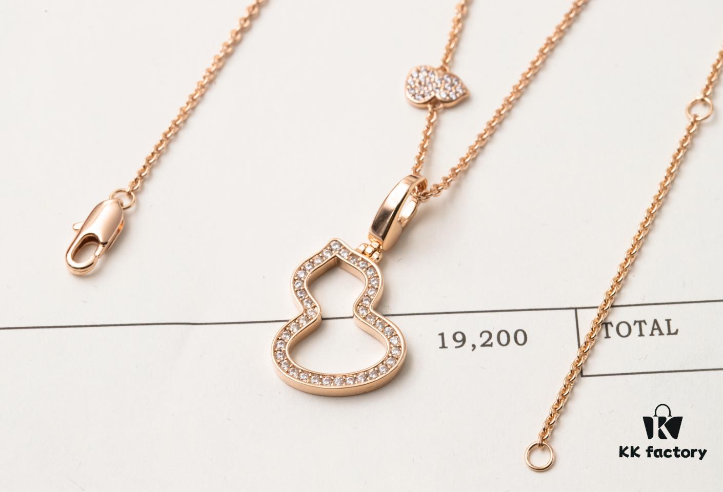 692fd80999f2d84055c8abe6 Kirin Inlaid Diamond Hollow-out Gourd - Necklace
