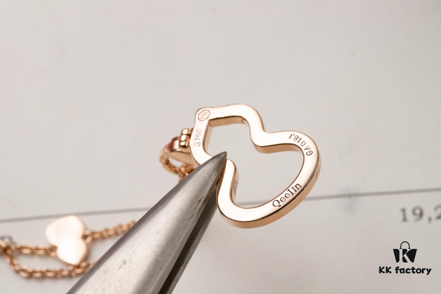 692fd80999f2d84055c8abea Kirin Inlaid Diamond Hollow-out Gourd - Necklace