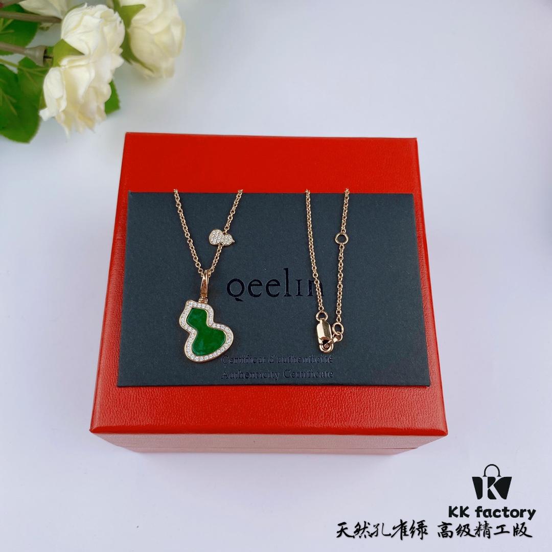 692fd80d99f2d84055c8abf0 Kirin Gourd Necklace, Stylish and Versatile with Thick Gold Plating, Real Gold Look, Eight-Heart Eight-Arrow High-Carbon Diamond, Small and Exquisite