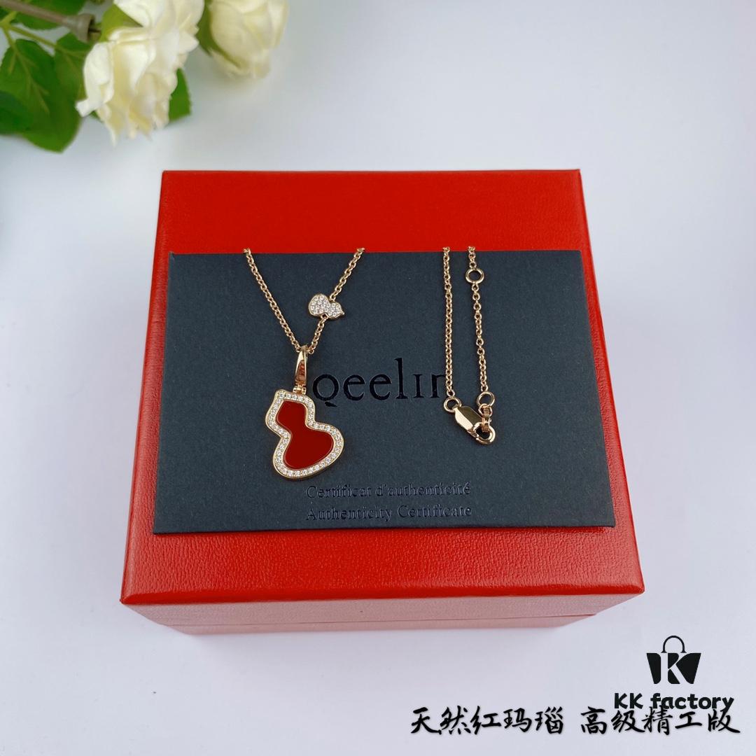 692fd81099f2d84055c8abf3 Kirin Gourd Necklace, Stylish and Versatile with Thick Gold Plating, Real Gold Look, Eight-Heart Eight-Arrow High-Carbon Diamond, Small and Exquisite