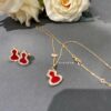 692fd81599f2d84055c8abfc Qeelin Wulu Medium Gourd Pendant and Earrings in Red Carnelian