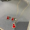 692fd81699f2d84055c8abfd Qeelin Wulu Medium Gourd Pendant and Earrings in Red Carnelian