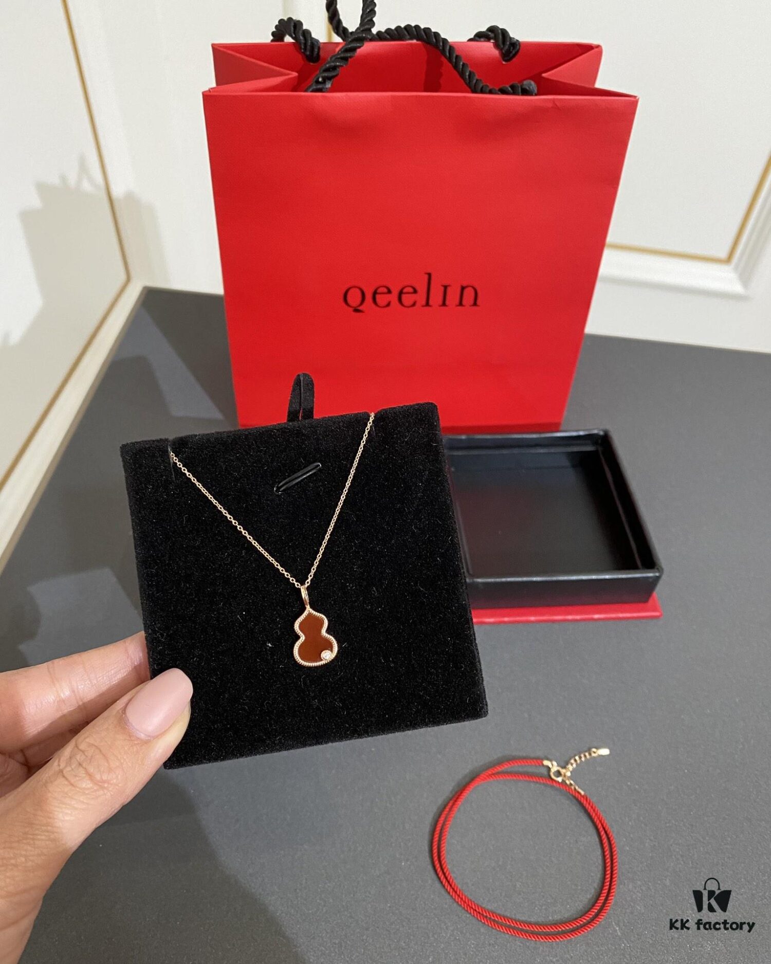 692fd82d99f2d84055c8ac23 Exceptional! Mr. Bag × Q Limited Edition Collab Necklace with Pendant and Red String