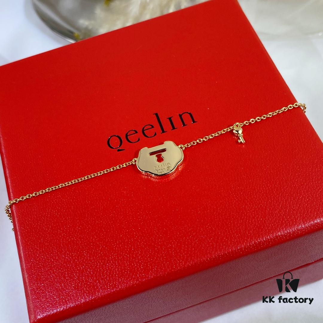 692fd83e99f2d84055c8ac46 New Arrival V Gold Plated Mimi Gold Large Kylin Ruyi Lock Bracelet, Fashion Meets Tradition, Unique and Eye-Catching Design