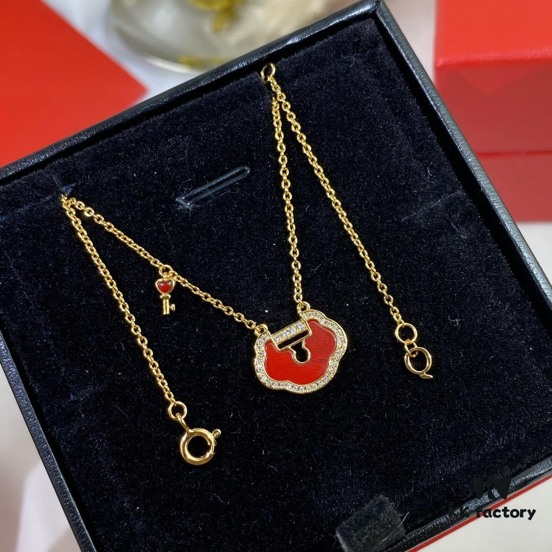 692fd84099f2d84055c8ac4c New Arrival V Gold Plated Mi Gold Large Qilin Ruyi Lock Necklace, Fashion Meets Tradition, Unique and Eye-Catching Design