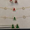 692fd85499f2d84055c8ac76 Gourd Pendant for Wealth and Good Fortune, Full V-Gold Plating with Upgraded 0.5 Micron Thick Gold and Palladium, Rose Gold Tone, Natural Stones Including Deep-Sea White Mother-of-Pearl, Red Carnelian, Black Onyx, Green Jade, Bracelet Size 15-18.5cm