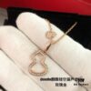 692fd85f99f2d84055c8ac88 Kirin New Hollowed Gourd Necklace Medium Size, V Gold Plated with Rose Gold and White Gold Options
