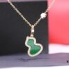 692fd86599f2d84055c8ac91 Lucky Gourd Green Jade Necklace - Limited Edition Rose Gold Plated V-Gold Jewelry