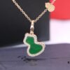 692fd86599f2d84055c8ac93 Lucky Gourd Green Jade Necklace - Limited Edition Rose Gold Plated V-Gold Jewelry