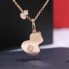 692fd86899f2d84055c8ac98 Lucky Gourd Green Jade Necklace - Limited Edition Rose Gold Plated V-Gold Jewelry