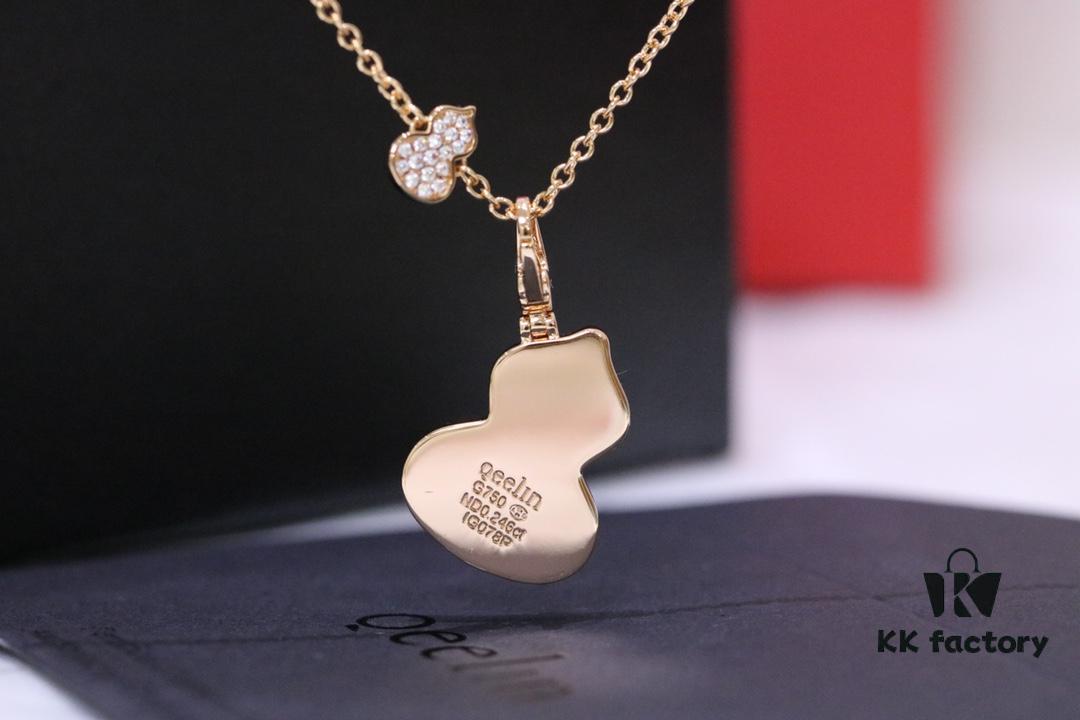 692fd86899f2d84055c8ac98 Lucky Gourd Green Jade Necklace - Limited Edition Rose Gold Plated V-Gold Jewelry