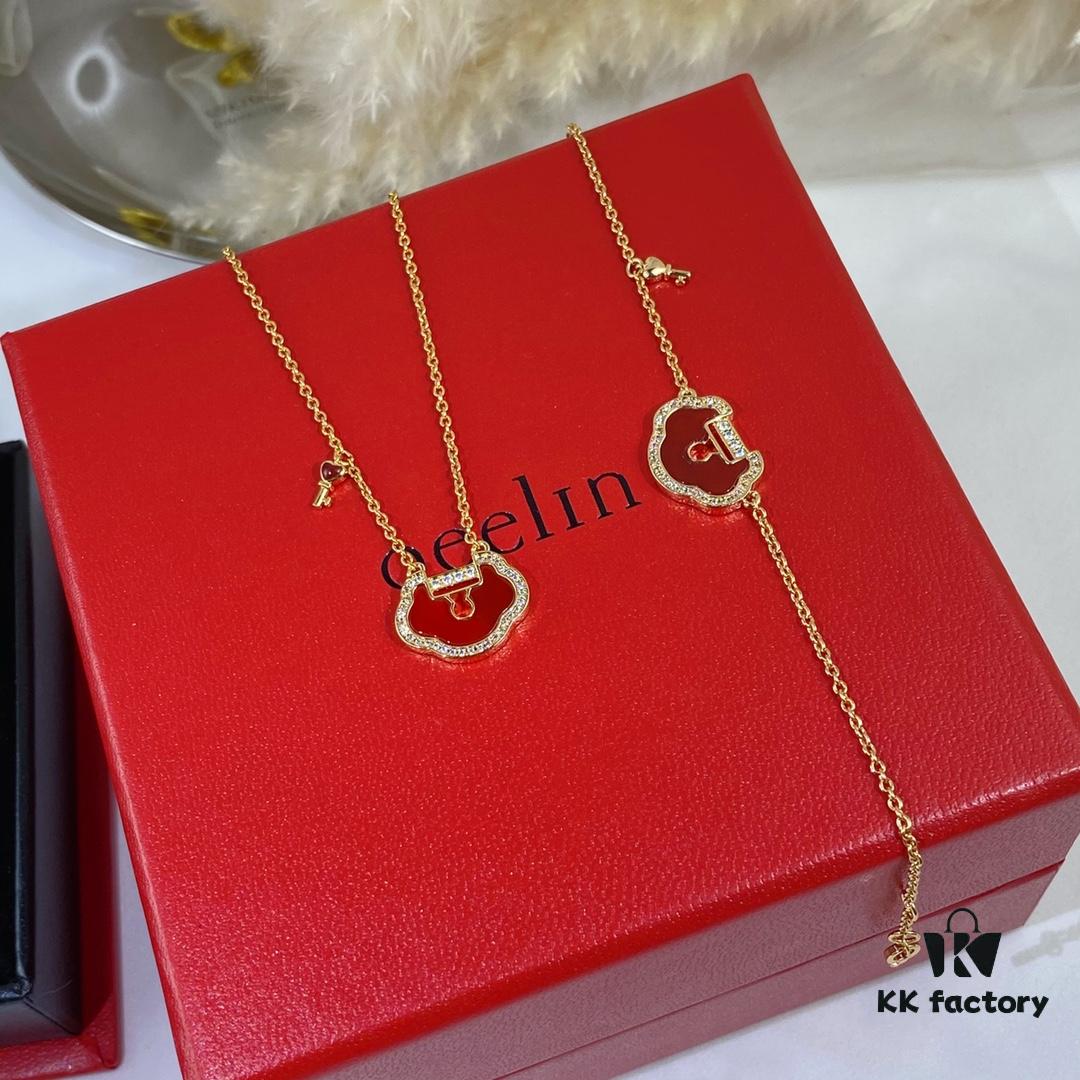 692fd86b99f2d84055c8aca2 New Arrival V Gold Plated Mi Gold Large Qilin Ruyi Lock Necklace, Fashion Meets Tradition, Unique and Eye-Catching Design