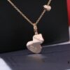692fd86d99f2d84055c8aca9 Large Red Agate Gourd Necklace in V-Gold Plated 18K Thick Gold