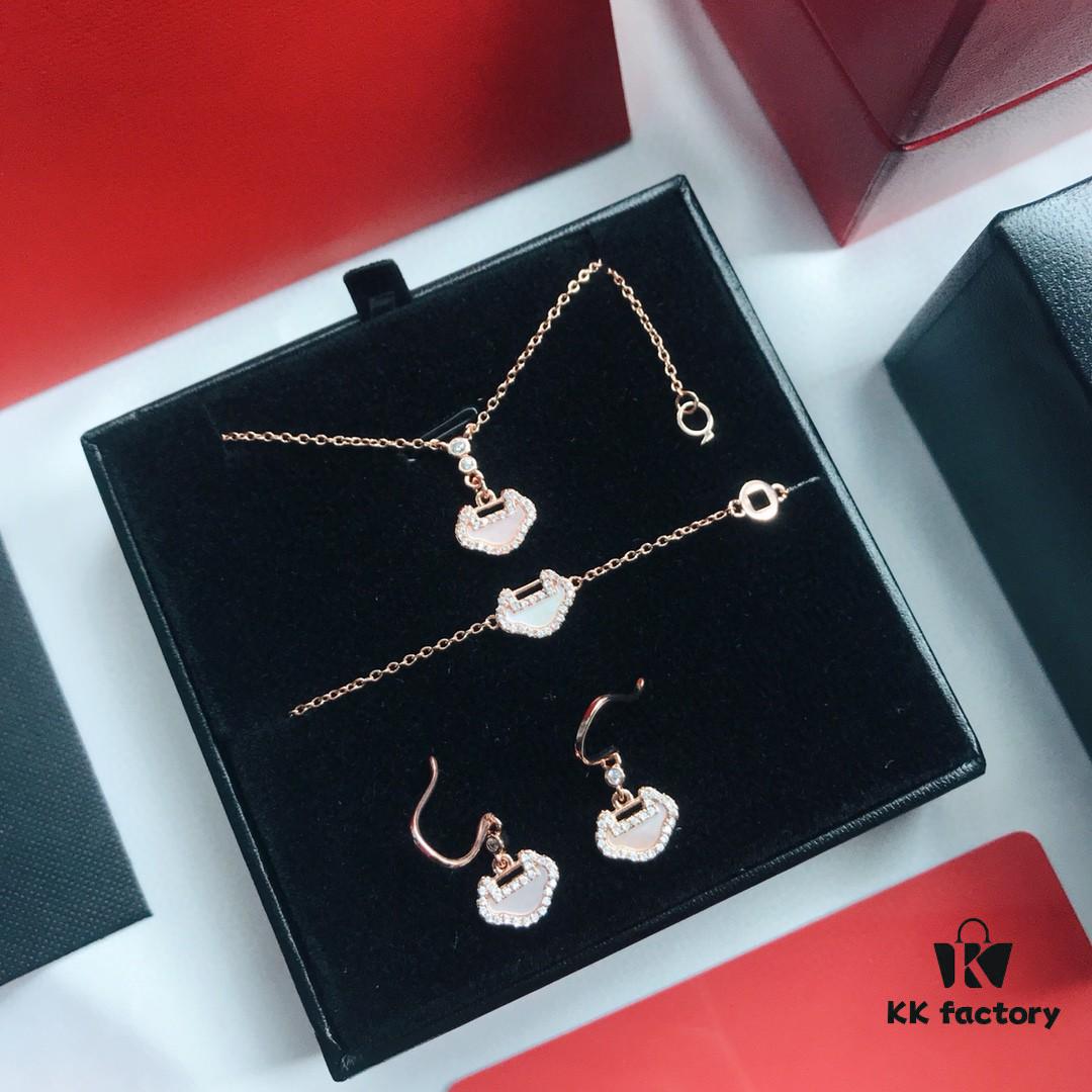 Kirin Gourd Set: Necklace, Bracelet, and Stud Earrings Available