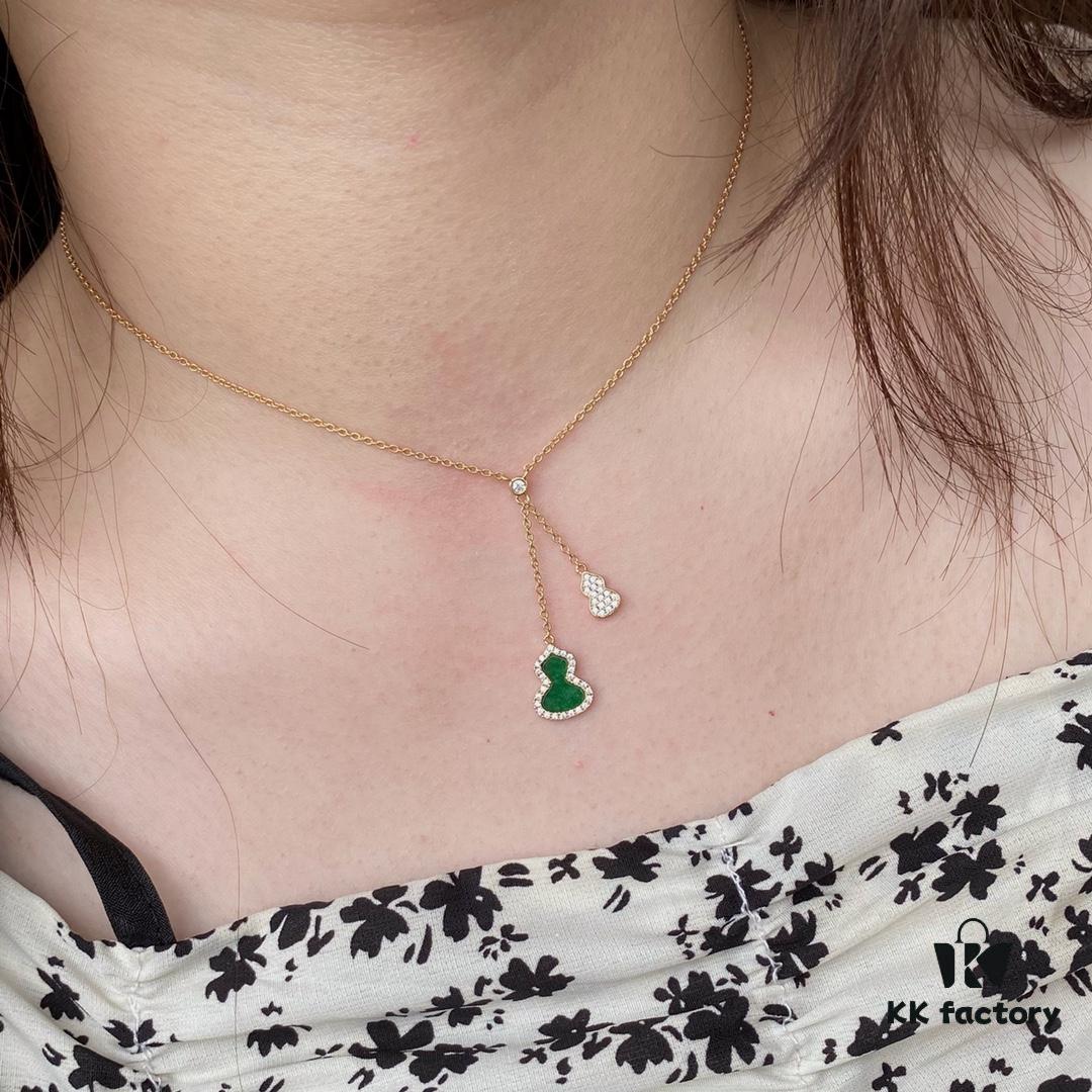 692fd8ad99f2d84055c8ad28 New Arrival V Gold Plated 1.0 Micron Gold Mini Kylin Double Gourd Necklace, Stylish and Versatile with Premium Look