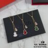 692fd8bb99f2d84055c8ad33 New Arrival V Gold Plated 1.0 Micron Gold Mini Kylin Double Gourd Necklace, Stylish and Versatile with Premium Look
