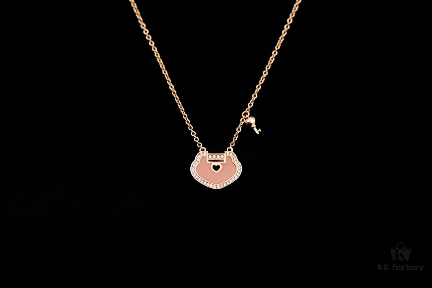 692fd8bf99f2d84055c8ad39 Kirin Qixi Little Pink Lock Necklace
