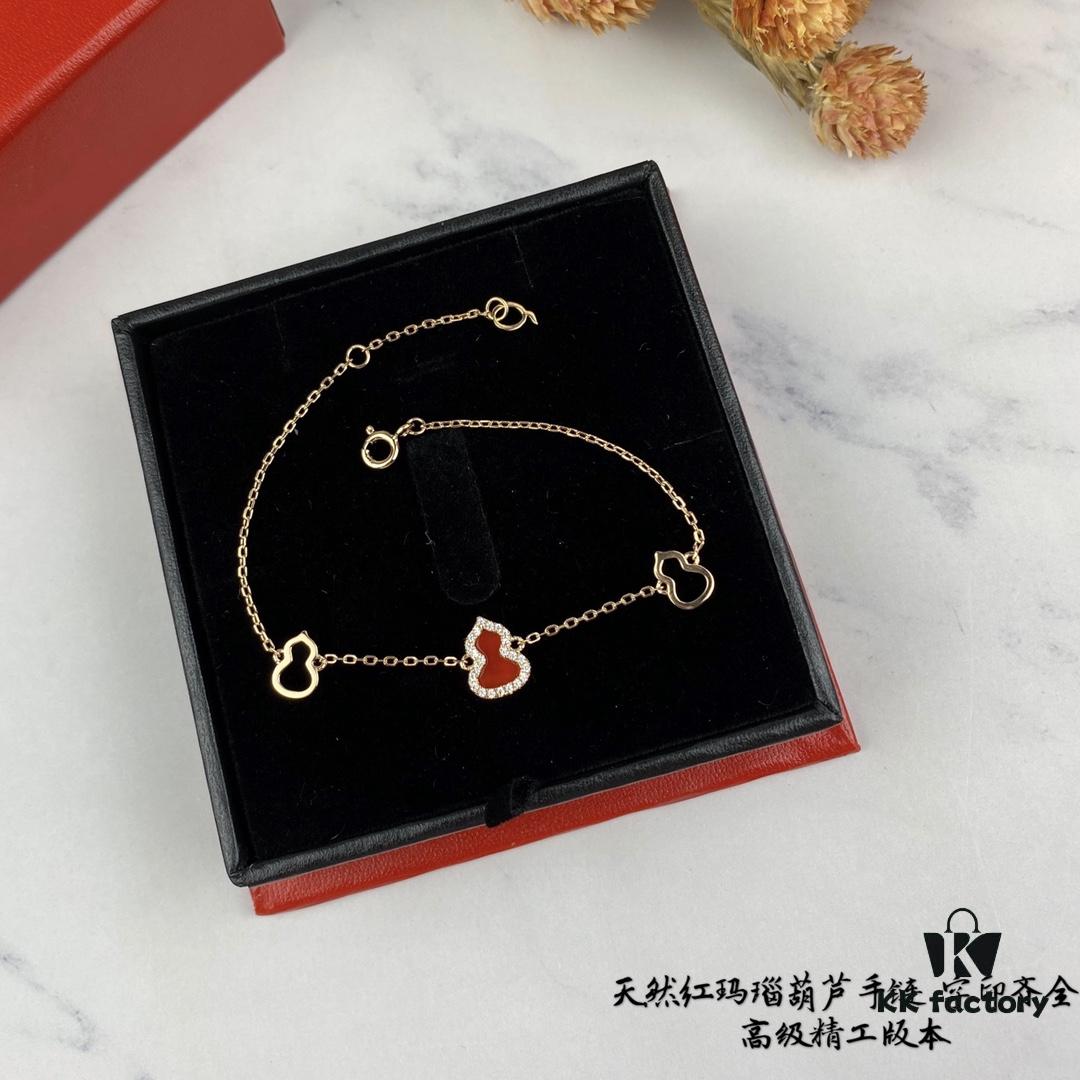 692fd8d299f2d84055c8ad5b Kirin Mini Gourd Bracelet, Stylish and Versatile with Thick Gold Plating and High-Carbon Brilliant Cut Stones