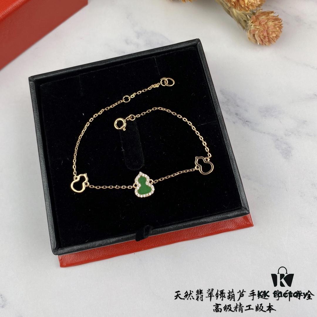 692fd8d399f2d84055c8ad5e Kirin Mini Gourd Bracelet, Stylish and Versatile with Thick Gold Plating and High-Carbon Brilliant Cut Stones