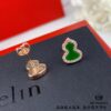 692fd8da99f2d84055c8ad6c Kirin Mini Gourd Stud Earrings, High Aesthetic Appeal, Excellent Fit, Versatile Design, Thick Gold Plating with Genuine Gold Look, Eight-Heart Eight-Arrow High-Carbon Diamonds, Small and Exquisite