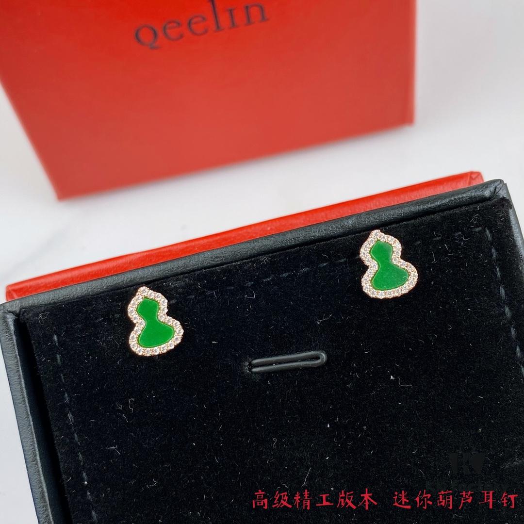 692fd8dc99f2d84055c8ad6f Kirin Mini Gourd Stud Earrings, High Aesthetic Appeal, Excellent Fit, Versatile Design, Thick Gold Plating with Genuine Gold Look, Eight-Heart Eight-Arrow High-Carbon Diamonds, Small and Exquisite