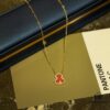 692fd8f199f2d84055c8ad93 Brand New Wulu Legend Series Gourd Necklace, Rose Gold with Diamond and Red Enamel Accents