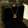 692fd8fe99f2d84055c8ada8 Brand New Wulu Legend Series Gourd Necklace, Rose Gold with Diamond and Red Enamel Accents