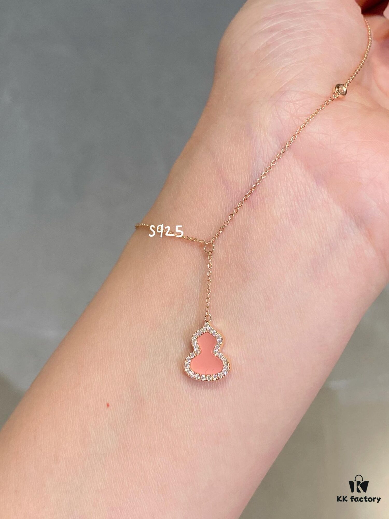 692fd90499f2d84055c8adb0 New Arrival, Qeeli Kylin Wulu Limited Edition Pink Pearl Gourd Necklace & Bracelet, Romantic Rose Gold Chain with Sparkling Diamond Accents