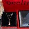 692fd90699f2d84055c8adb5 New Arrival, Qeeli Kylin Wulu Limited Edition Pink Pearl Gourd Necklace & Bracelet, Romantic Rose Gold Chain with Sparkling Diamond Accents