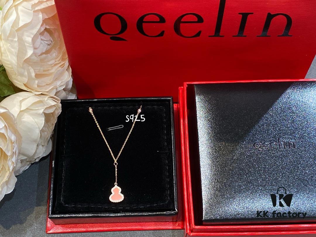 692fd90699f2d84055c8adb5 New Arrival, Qeeli Kylin Wulu Limited Edition Pink Pearl Gourd Necklace & Bracelet, Romantic Rose Gold Chain with Sparkling Diamond Accents