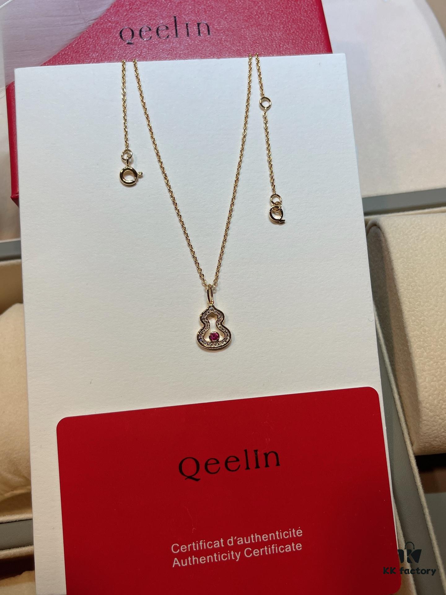 692fd91399f2d84055c8adc8 Brand New Wulu Legend Series Gourd Necklace, Rose Gold with Rubies, 40cm Elegant Layering Pendant for Delicate Sophistication