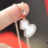 692fd91a99f2d84055c8add7 Qeelin Wulu Series Rose Gold and White Shell Gourd Necklace
