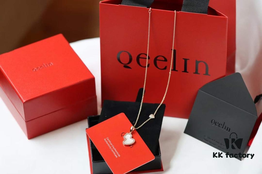 692fd91e99f2d84055c8ade0 Qeelin Wulu Series Rose Gold and White Shell Gourd Necklace