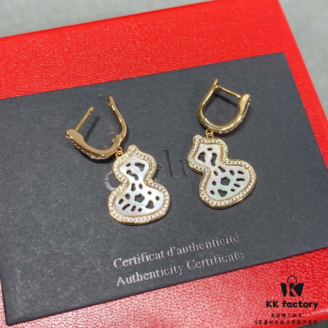 692fd93399f2d84055c8ae01 Qeelin Wulu Lace Pearl Mother-of-Pearl Gourd Earrings, Exclusive Limited Edition with Libeiya