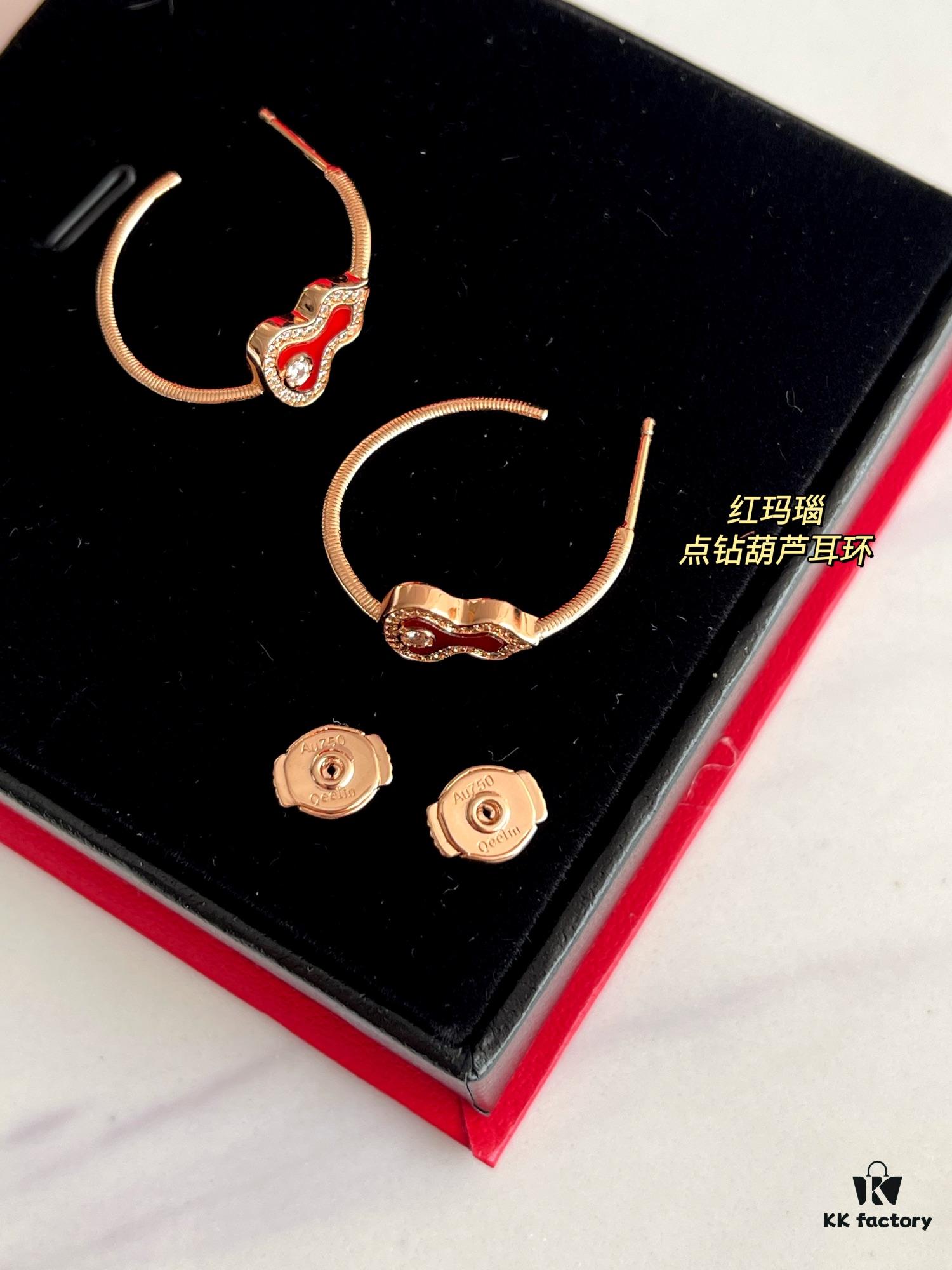 Rhinestone Gourd Earrings