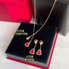 Q*EELIN Kirin 2023 New Chinese Style Red Agate Gourd Necklace/Bracelet/Earrings/Ring Collection