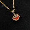692fd9a199f2d84055c8aeac Real Photo of Little Red Lock Pendant, Exquisitely Crafted with High-Grade Red Agate and Encrusted Diamonds Resembling a Traditional Ruyi Lock