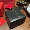 692fd9ac99f2d84055c8aec3 High-Grade Red Agate Pendant with Diamond Accents, Symbolizing Peace, Good Fortune, and Happiness