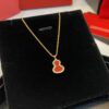 692fd9b699f2d84055c8aed3 Red Gourd Real Shot: Red Agate Necklace with Vivid Color and Crystal Clarity