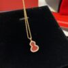 692fd9b799f2d84055c8aed6 Red Gourd Real Shot: Red Agate Necklace with Vivid Color and Crystal Clarity