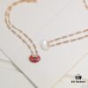 692fda2d99f2d84055c8af61 Kirin Auspicious Lock White Agate Necklace