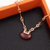 692fda2e99f2d84055c8af63 Qeelin Kirin Yu Yi Series Red Agate Necklace-Bracelet, Good Fortune Lock Design