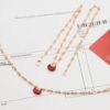 692fda3099f2d84055c8af65 Qeelin Kirin Yu Yi Series Red Agate Necklace-Bracelet, Good Fortune Lock Design