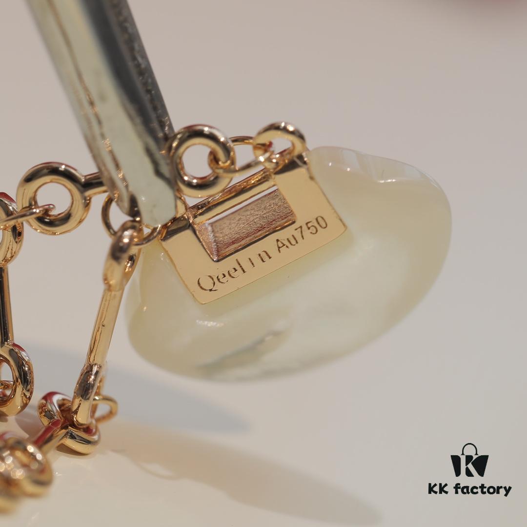 692fda3299f2d84055c8af69 Kirin Auspicious Lock White Agate Necklace